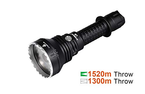 Acebeam L19 PM1 ホワイトLED懐中電灯 -1650ルーメン 1300メートルスロー 20Aバッテリー付き
